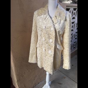 INC International Ivory Chenille Coat- GORGEOUS